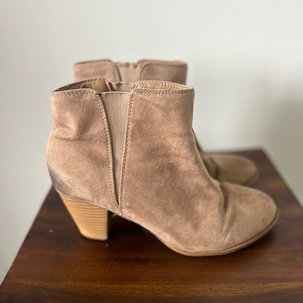 Stylish Tan Ankle Boots for Women, very well worn